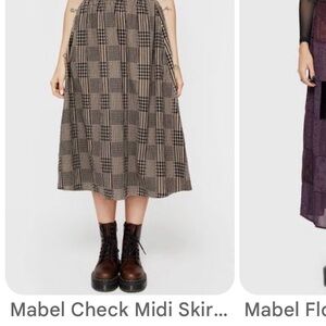 Disturbia Mabel Checked Midi Skirt 12 runs large !